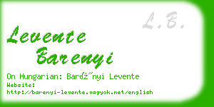 levente barenyi business card